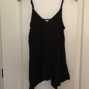 Black strapped tank top